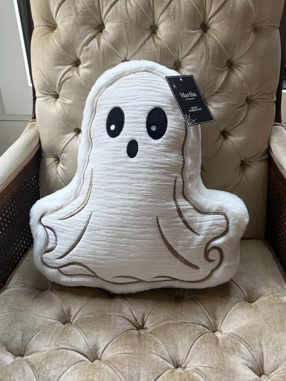 Martha Stewart Halloween Ghost Shaped Throw Pillow NWT TikTok Famous cute decor